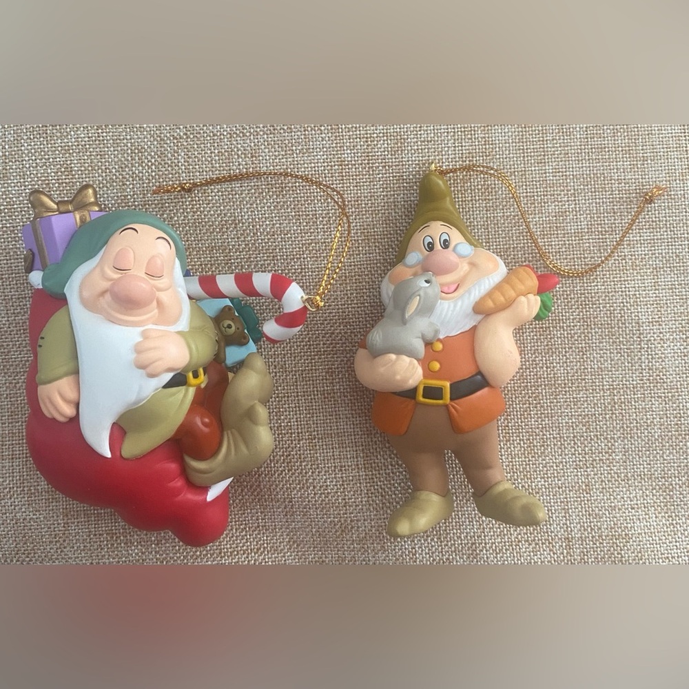 Grolier President's Edition Snow White's Doc & Sleepy Christmas Ornaments